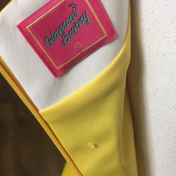Glamour Bunny Yellow Jacky Pencil Dress XS - Picture 7 of 16